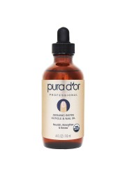 PURA DOROrganic Nail Cuticle Oil 4oz Enriched with Biotin Vitamin E Natural Ingredients Nourishing Treatment for Nail Growth Healthy Beds