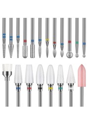 Depvko Nail Drill Bits 20Pcs, 3/32&#39;&#39; Ceramic Carbide Drill Bits for Nails, Nail Bits for Nail Drill, Diamond Nail Drill Bit Set for Cuticle Remover Manicure Pedicure (20Pcs)