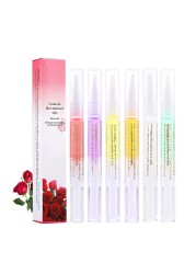 SULLMAR 6Pcs Nail Cuticle Oils Nail Nutrition Oil Pen Nail Nourishment Pens 6Smell Cuticle Revitalizer for Agnail Nourish Skin Nail Care