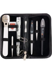 3 Swords Germany brand quality 9piece pedicure kit set callus remover and nail care tools with case Made in SolingenGermany