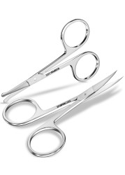 Utopia CareEyebrow Scissors Small Scissors for Men and Women Curved and Rounded Nose Hair Scissors for Grooming Mustache Beard Eyelashes Ear Hair Trimming Professional Stainless Steel Silver