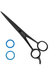 Green Max Hair Scissors, Hair Cutting Barber Scissors, Sharp Blades, Razor Edge, Stainless Steel Salon Hairdressing Sharp Scissors for Men Women -6.5&quot; (Black)