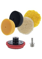 TCP Global Brand 3 Mini Buffing and Polishing Pad Kit with 4 Pads Backing Plate and 14 Drill Adapter