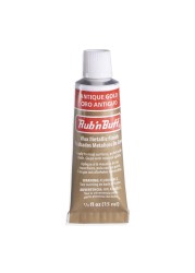 AMACO Rub n Buff Wax Metallic Finish - Rub n Buff Antique Gold 15ml Tube - Versatile Gilding Wax for Finishing Furniture Antiquing and Restoration - Rub and Buff Colors Single Tube