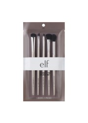 elf Smoky Eye Brush Kit Synthetic 5Piece Set 82021 Brush Handle Color May Vary