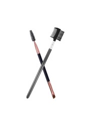 Duo Eyebrow Brush Eyebrow Brush Eyelash Comb and Eyebrow brush Professional Angled Eye Brow Brush and Spoolie Brush Set BlackBlack