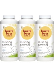 Burt&#39;s Bees Baby Powder, Hypoallergenic Dusting Powder, Non-Irritating, Calming Skin Care, All Natural, Talc Free,7.5 Ounce (Pack of 3)