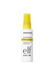 elf SKIN All Set For Sun SPF 45 Setting Spray With SPF 45 For LongLasting Makeup Weightless NonGreasy Formula Vegan CrueltyFree Packaging May Vary