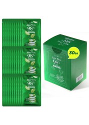 Organic Aloe Vera Soothing Gel Natural Moisturizer for Skin and Hair Effective for Sunburns Razor Burns NonGreasy Formula DIY Skincare Made in Korea Pouch Type1Pack