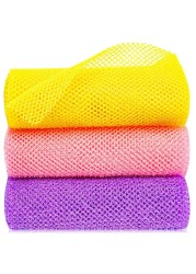 3 Pcs African Exfoliating Net Sponge African Bath Sponge Scrubbing Rag Net African Wash Shower Long Net Body Scrubber