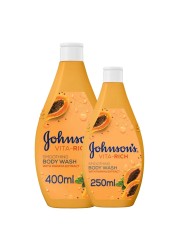 Johnson&#39;s Body Care Smoothing Body Wash 400ml+250ml