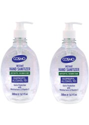Cosmo Instant Hand Sanitizer Antiseptic/Disinfectant Gel - 500ml Pack Of 2
