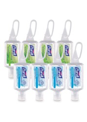 PurellAdvanced Hand Sanitizer Variety Pack Naturals and Refreshing Gel 1 Fl Oz Travel Size FlipCap Bottle with Jelly Wrap Carrier Pack of 8 390009ECSC
