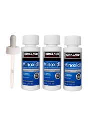 Pack Of 3 Minoxidil 5% Extra Strength Hair Regrowth Bottles 60ml