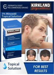 Mens Kirkland Extra Strength 5% Minoxidil Topical Solution Hair Regrowth Treatment Oil 60ml