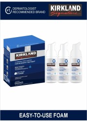 Pack Of 3 Mens Kirkland 5% Minoxidil Hair Regrowth Treatment Easy To Use Foam 60g