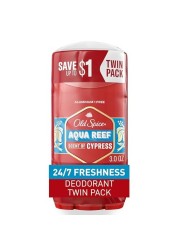 Old Spice Aluminum Free Deodorant for Men, 24/7 Odor Protection, Red Zone Collection, Aqua Reef with Cypress Scent, 3 oz (Pack of 2)
