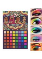 UCANBEEXOTIC FLAVORS Neon Eyeshadow Makeup Palette 48 Colorful High Pigmented Rainbow Matte Shimmer Glitter Eye Shadow Make Up Pallet Gift Set
