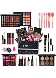 Makeup Kit Allinone Makeup Gift Set for Women Full Kit Eyeshadow Palette Lip Gloss Set Lipstick Blush Foundation Concealer Mascara Eyebrow PencilInclude Brush SetKIT019