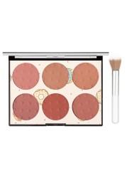 KYDA6 Colors Face Blush Palette Matte Shimmer Blush Palette Smooth Blendable Powder Blush Contour Highlighter Blush Multiuse Makeup PaletteSet A