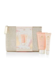 Utopia Glitter Bag Set for Women 3 Pc 17oz Hand Lotion 034oz Lip Gloss Sequin Bag