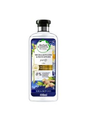 هيربل إيسنسز Bio:Renew شامبو تنقية ماء ميسيلار والزنجبيل الأزرق، 400 مل