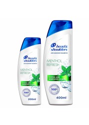 Head &amp; Shoulders Menthol Refresh Anti-Dandruff Shampoo White 400ml+200ml
