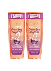 L&#39;Oreal Paris Elvive Dream Long Straight 72H Shampoo Beige 400ml Pack of 2