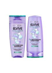 L&#39;Oreal Paris Elvive Hyaluron Pure Shampoo 400ml + Elvive Hyaluron Pure Conditioner 360ml