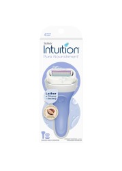 Schick Intuition Pure Nourishment Razors for Women 1 Razor 2 Intuition Razor Blades Refill with Organic Cocoa Butter