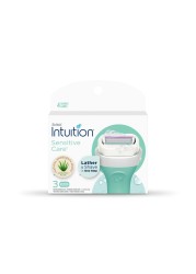 Schick Intuition Sensitive Skin Womens Razor Refills with Vitamin E Aloe Pack of 1count of 3
