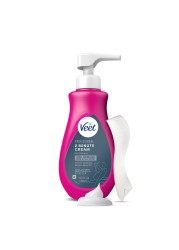 VEET Professional 2 Minute Hair Removal Cream For All Skin Types with Shea Butter Effective Full BikiniPubic Hair Removal Gel Dermatologically Tested 135 FL OZ Bottle wSpatula Purple