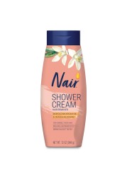 NAIR Shower Cream Hair Remover with Moroccan Argan Oil and Orange Blossom Body Hair Removal Cream for Women 12 oz