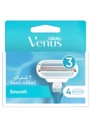 Gillette Venus WoMen&#39;s Razor Blade Refills Blue 4 PCS