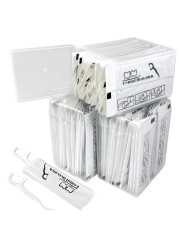 200 Count Individually Wrapped Dental Floss Picks - Travel Flossers for Teeth Cleaning and Oral Care - Ideal Travel Size Toiletries, Wedding Basket Supplies and Guest Bathroom Essentials