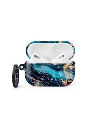 حافظة واقية أنيقة لسماعات Apple AirPods Pro الجيل الثاني من AirPods Pro 2 غطاء شحن LED مرئي أزرق