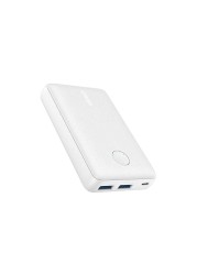 Anker PowerCore 10000 Portable Charger with Dual USB Ports, Smallest &amp; Lightest Power Bank, High Speed Charger for iPhone, Samsung &amp; More, White
