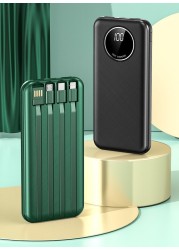Yeasha,20000mAh Power Bank 10000mAh Powerbank Fast Charging Dual USB Type C External Battery Portable Charger For iPhone 12 Xiaomi Mi