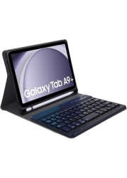 Keyboard Case for Samsung Galaxy Tab A9+ 2023 SM-X210 / SM-X215 / SM-X216 with S Pen Holder，Protective Cover Case with Detachable Wireless Keyboard for Samsung Galaxy Tab A9 Plus 2023 &ndash;Black