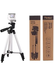 Adjustable Aluminium Alloy Tripod Stand Holder For Mobile Phones &amp; Camera, 360 Mm -1050 Mm, 1/4 Inch Screw + Mobile Holder Bracket