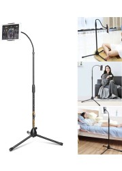 The Mohrim Adjustable Phone Tripod Floor Stand/Holder/Mount, Selfie Stick With Flexible Gooseneck