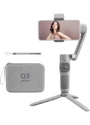Zhiyun Smooth-Q3 Handheld 3-Axis Smartphone Gimbal Stabilizer Portable Phone Vlog Gimbal Max, 280G Payload Built-In Battery Led Fill Light Supports Gesture Control Ultra Wide Angle Zoom Smartfollow