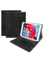 KKmoon - BT Wireless Keyboard Case Cover Protective Case Portable Keyboard for iPad Air1/2 iPad Pro 9.7/iPad 9.7（2017/2018）(Black-Black)