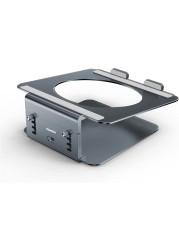 Remson Aluminum Laptop Stand Holder for Desk, 360 Rotating Aluminum Base, Compatible for MacBook12/13, MacBook Pro 13/15, MacBook Air 13, Lenovo, HP, Dell, Samsung and More Laptops from 13&quot; - 17&quot;