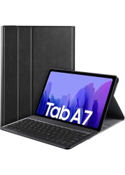 Ntech Keyboard Case Compatible Samsung Galaxy Tab A7 (Qwerty), For Samsung Galaxy Tab A7 Keyboard, Keyboard Case With Detachable Wireless Keyboard For Samsung Galaxy Tab A7 T505/T500 10.4 2020, Black