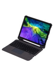 Generic-Black T207D Keyboard Case BT3.0 Detachable Backlight Keyboard Touchpad Replacement for iPad Pro 11(2018/2020)/iPad Air4 10.9（2020）