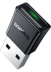 Baseus Bluetooth Adapter 5.3【Plug &amp; Play】USB Bluetooth Adapter for PC Bluetooth Dongle Adapter 20M Wide Range USB Bluetooth Receiver for Mouse Keyboard Headphone Speaker Compatible with Win 11/10/8.1
