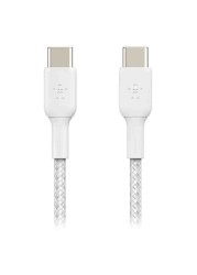 بالكين كابل شحن و مزامنة بيانات لشحن سريع من USB-C إلى USB-C ـ1 متر - أبيض
