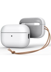 VRS Design Modern for Airpods Pro 2nd Generation case (2022) Airpods Pro 2 case cover with Leather Strap - White