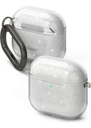 Ringke - AirPods 4 Case , Air Series Lightweight Flexible Anti-Scratch Perfect Fit TPU Cover for Women- Glittler Clear